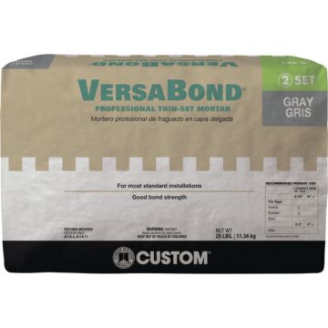 Custom Building Products VersaBond 25 Lb. Gray Fortified Thin-Set Mortar