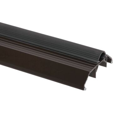 M-D Building Products 3-3/4 In. x 1-1/8 In. x 36 In. Brown Aluminum and Vinyl Heavy-Duty High-Profile Threshold