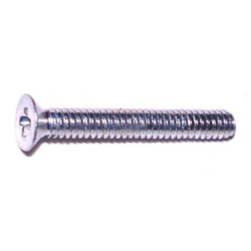 1.6mm - 0.35 x 12 mm Phillips Flat Head, Machine Screw, Zinc 