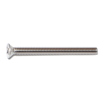 1/4"-20 x 2" Phillips Flat Head, Machine Screw, Stainless Steel 