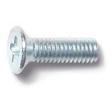 3 mm - 0.50 x 10 mm Phillips Flat Head, Machine Screw, Zinc 