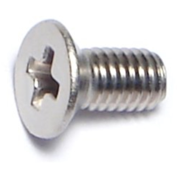 3 mm - 0.50 x 6 mm Machine Screw, Phillips Flat Head, Zinc 