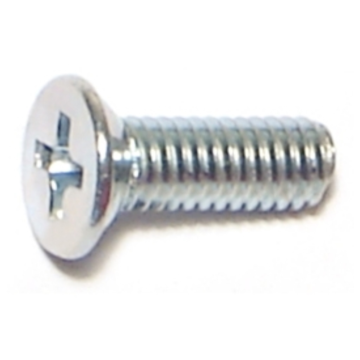 4 mm - 0.70 x 12 mm Phillips Flat Head, Machine Screw, Zinc 