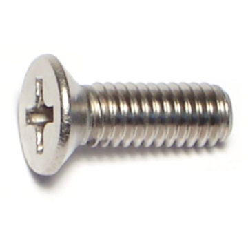 4 mm - 0.70 x 12 mm Machine Screw, Phillips Flat Head, Zinc 