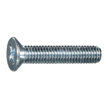 5 mm - 0.80 x 25 mm Phillips Flat Head, Machine Screw, Zinc 