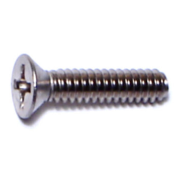 6-32 x 5/8" Phillips Flat Head, Machine Screw, Stainless Steel 