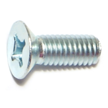 6 mm - 1.00 x 16 mm Phillips Flat Head, Machine Screw, Zinc 