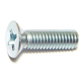 6 mm - 1.00 x 20 mm Phillips Flat Head, Machine Screw, Zinc 