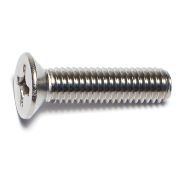 6 mm - 1.00 x 25 mm Machine Screw, Phillips Flat Head, Stainless Steel 