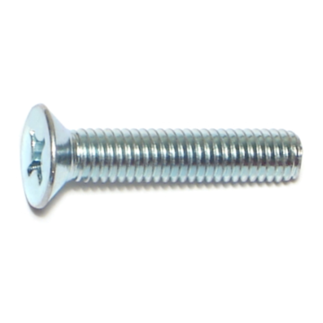 6 mm - 1.00 x 30 mm Phillips Flat Head, Machine Screw, Zinc 