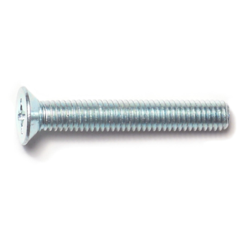6 mm - 1.00 x 40 mm Phillips Flat Head, Machine Screw, Zinc 