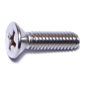 8-32 x 5/8" Phillips Flat Head, Machine Screw, Stainless Steel 