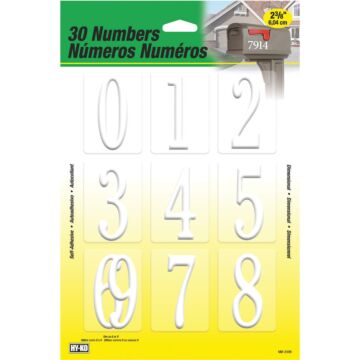 HY-KO Hy-Ko 2.375 In. White Adhesive Number Set