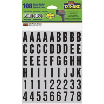 HY-KO Hy-Ko 1 In. Reflective Numbers & Letter