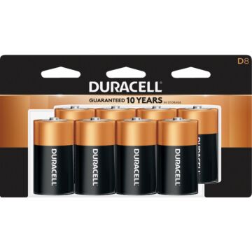 DuraCell CopperTop D Alkaline Battery (8-Pack)