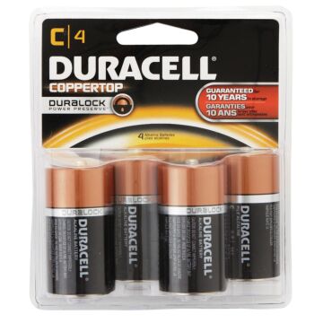 DuraCell CopperTop C Alkaline Battery (4-Pack)
