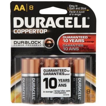 DuraCell CopperTop AA Alkaline Battery (8-Pack)
