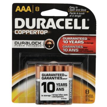 DuraCell CopperTop AAA Alkaline Battery (8-Pack)
