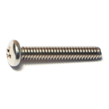10-24 x 1-1/4" Phillips Pan Head, Machine Screw, Stainless Steel 