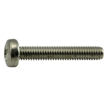 4 mm - 0.70 x 25 mm Machine Screw, Phillips Pan Head, Zinc 