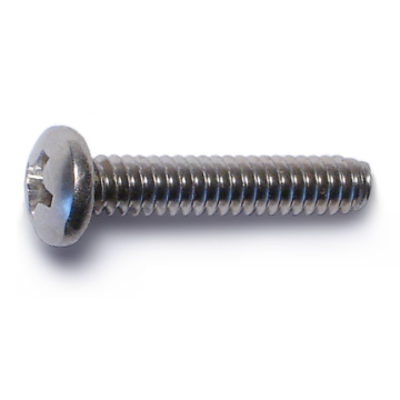 6-32 x 3/4" Phillips Pan Head, Machine Screw, Stainless Steel 