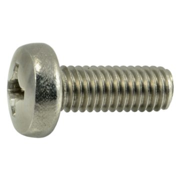 6 mm - 1.00 x 16 mm Machine Screw, Phillips Pan Head, Zinc 