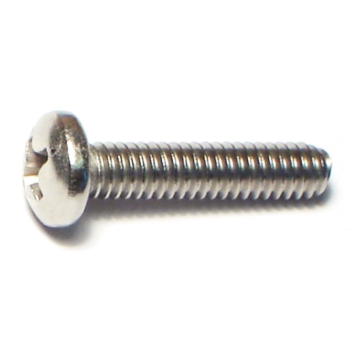 8-32 x 3/4" Phillips Pan Head, Machine Screw, Stainless Steel 