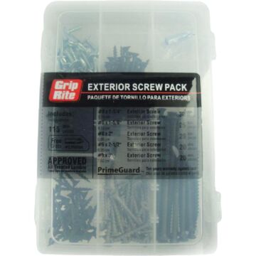 Exterior Steel Screw Assortment Kit (115 pcs)