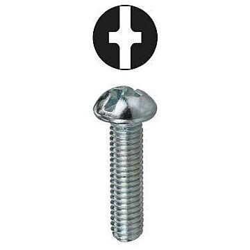 Titan™ #10-24 3/4 in Round Head Slotted/Phillips Machine Screw