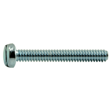 1.6mm - 0.35 x 12 mm Machine Screw, Phillips Round Head, Zinc 