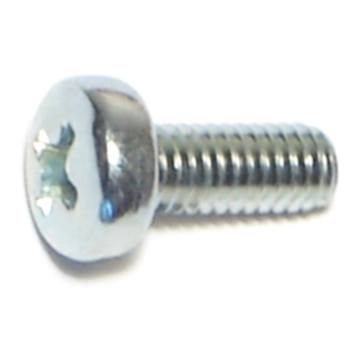 4 mm - 0.70 x 10 mm Phillips Pan Head, Machine Screw, Zinc 