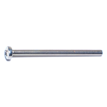 4 mm - 0.70 x 60 mm Phillips Pan Head, Machine Screw, Zinc 