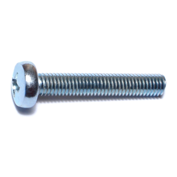 5 mm - 0.80 x 30 mm Phillips Pan Head, Machine Screw, Zinc 