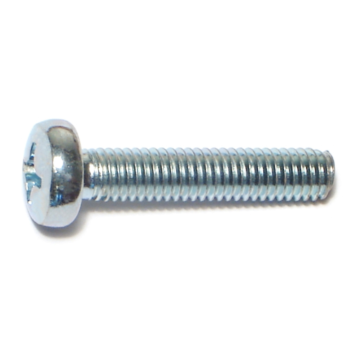 6 mm - 1.00 x 30 mm Phillips Pan Head, Machine Screw, Zinc 
