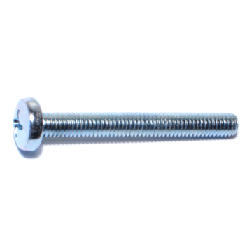 6 mm - 1.00 x 50 mm Phillips Pan Head, Machine Screw, Zinc 