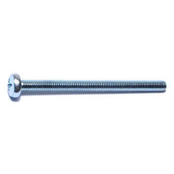 6 mm - 1.00 x 80 mm Phillips Pan Head, Machine Screw, Zinc 
