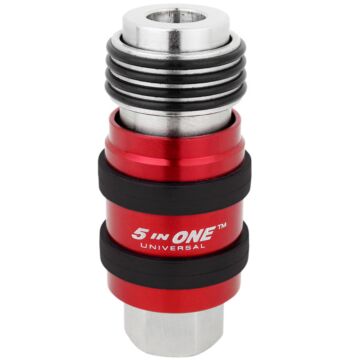 Milton 5 in ONE™ 1/2 in FNPT 120 psi Universal Safety Quick-Connect Exhaust Coupler