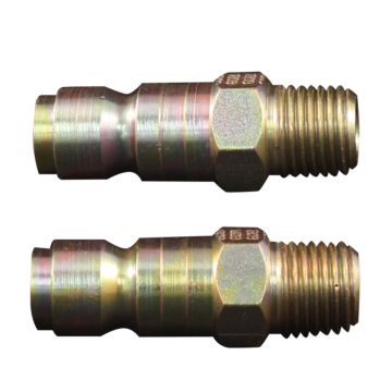 Milton Industrial Air Plug Fitting P-Style 1/4-in MNPT, 3/8-in Flow Size Steel Quick-connect Pneumatic Tool Fitting, 300 PSI/68 SCFM