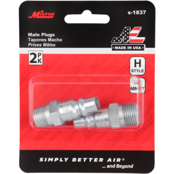 Milton 3/8" MNPT H-Style Plug (2pk)