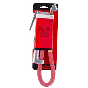 Milton NEW & IMPROVED - Tire Inflator Gauge with Dual Head Air Chuck 15” Air Hose 10-160 PSI