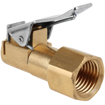 Milton Euro-Style Air Chuck, 1/4" FNPT Closed Flow Straight Tire Lock-on Clip Air Chuck