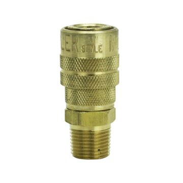 Milton 3/8 in MNPT Steel M-Style Hose Coupler