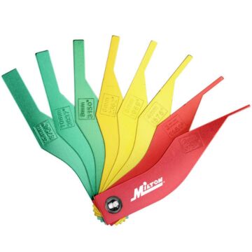 Milton Manual Brake Pad Gauge Metric/SAE Tool Set (8pc) 2-12 mm