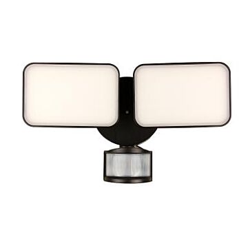 MaxLite 2 Head LED Security Light with Motion Sensor, Black Finish