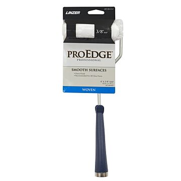 Linzer Mini Roller, 3/8 in Nap, Fabric Cover, Threaded Handle, 4 in L Roller