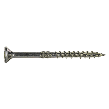 #9 x 2-1/4" Star Flat Head, Wood Screw, Yellow Zinc (Bulk Box 1 lb)