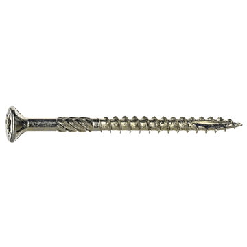 #9 x 2-1/2" Star Flat Head, Wood Screw, Yellow Zinc (Bulk Box 1 lb)