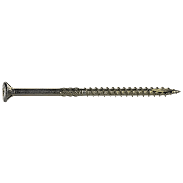 #10 x 3-1/2" Star Flat Head, Wood Screw, Yellow Zinc (Bulk Box 1 lb)