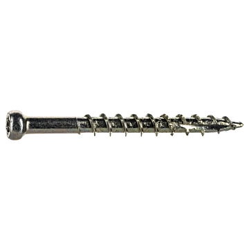 #8 x 1-5/8" Star Drive, Trim Head Screw, Yellow Zinc (Bulk Box 1 lb)