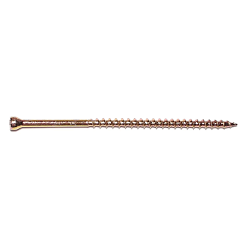 #9 x 4" Star Drive, Trim Head Screw, Yellow Zinc (Bulk Box 1 lb)